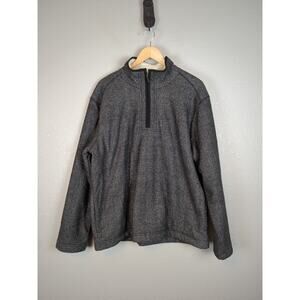 Orvis Classic Collection Mens 1/4 Zip Pullover Fleece Sherpa Lined Size XL Gray